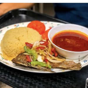 Antieke stew/ fried fish